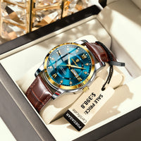 POEDAGAR Men’s Luxury Quartz – Week & Date Elegance