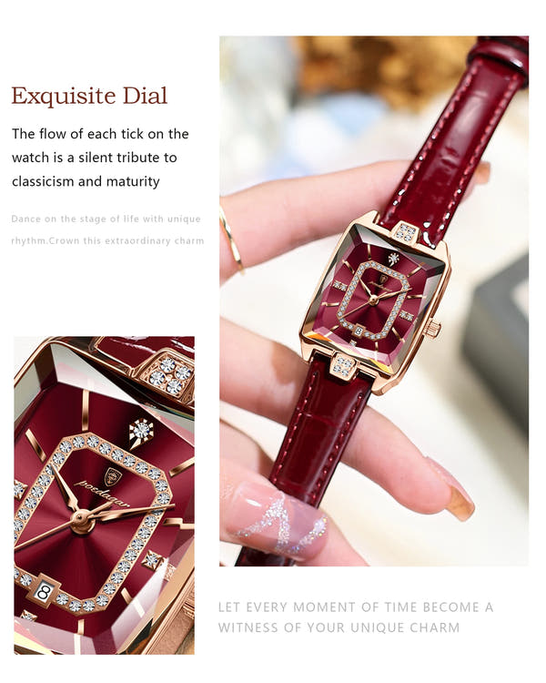 POEDAGAR High-Quality Luxury Women Watch Waterproof Leather Quartz reloj + Box