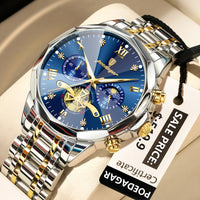 POEDAGAR Luxury Men’s Watch – Waterproof, Luminous, Chronograph, Steel Quartz Reloj