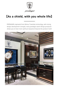 POEDAGAR Luxury Diamond Women Watch Waterproof Stainless Steel Quartz reloj+Box