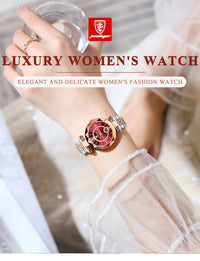 POEDAGAR Luxury Diamond Women Watch Waterproof Stainless Steel Quartz reloj+Box