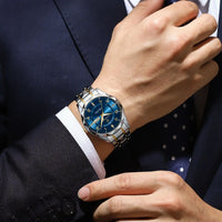 POEDAGAR Luxury Men’s Quartz Watch – Waterproof, Luminous, Date & Week, Steel Sports Reloj