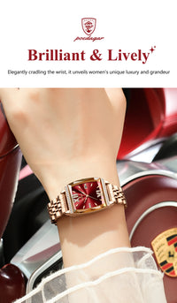POEDAGAR Luxury Diamond Women Watch Waterproof Stainless Steel Quartz reloj + Box