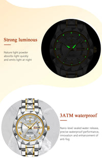 POEDAGAR Elegant Women Quartz Watch – Waterproof & Luminous Stainless Steel reloj + Box