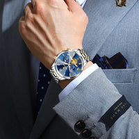 POEDAGAR Luxury Men’s Watch – Waterproof, Luminous, Chronograph, Steel Quartz Reloj