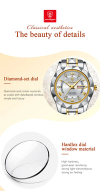 POEDAGAR Elegant Women Quartz Watch – Waterproof & Luminous Stainless Steel reloj + Box