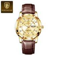 POEDAGAR Men’s Luxury Quartz – Week & Date Elegance