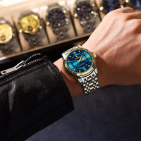 POEDAGAR Luxury Men’s Watch – Elegant, Waterproof, Luminous, Date & Week, Quartz Steel Sports Reloj