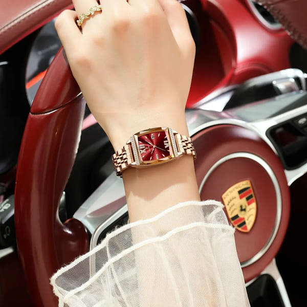 POEDAGAR Luxury Diamond Women Watch Waterproof Stainless Steel Quartz reloj + Box