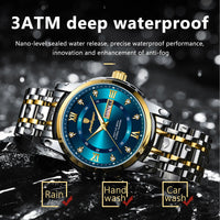 POEDAGAR Luxury Men’s Watch – Elegant, Waterproof, Luminous, Date & Week, Quartz Steel Sports Reloj