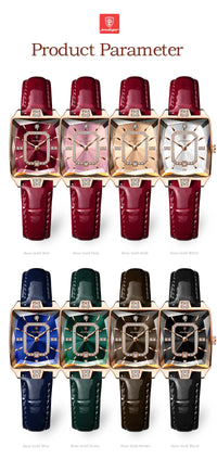 POEDAGAR High-Quality Luxury Women Watch Waterproof Leather Quartz reloj + Box