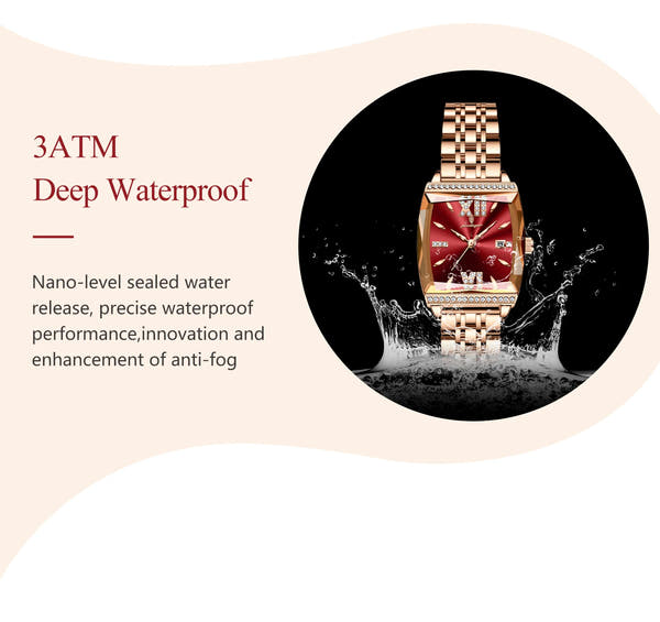 POEDAGAR Luxury Diamond Women Watch Waterproof Stainless Steel Quartz reloj + Box