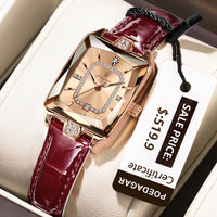 POEDAGAR High-Quality Luxury Women Watch Waterproof Leather Quartz reloj + Box