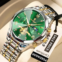 POEDAGAR Luxury Men’s Watch – Waterproof, Luminous, Chronograph, Steel Quartz Reloj