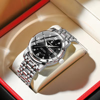 POEDAGAR Luxury Men’s Watch – Elegant, Waterproof, Luminous, Date & Week, Quartz Steel Sports Reloj