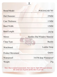 POEDAGAR High-Quality Luxury Women Watch Waterproof Leather Quartz reloj + Box