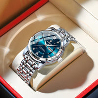 POEDAGAR Luxury Men’s Watch – Elegant, Waterproof, Luminous, Date & Week, Quartz Steel Sports Reloj