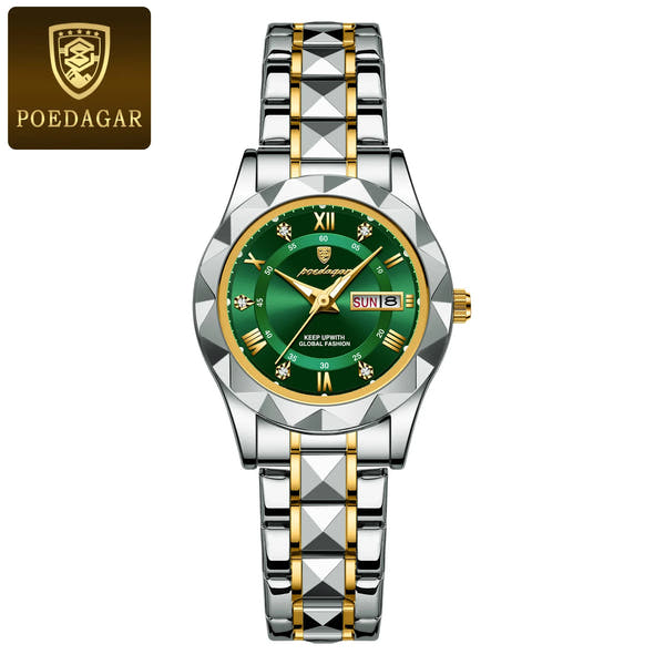 POEDAGAR Elegant Women Quartz Watch – Waterproof & Luminous Stainless Steel reloj + Box