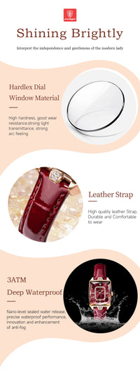 POEDAGAR High-Quality Luxury Women Watch Waterproof Leather Quartz reloj + Box