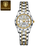 POEDAGAR Elegant Women Quartz Watch – Waterproof & Luminous Stainless Steel reloj + Box