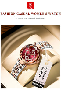 POEDAGAR Luxury Diamond Women Watch Waterproof Stainless Steel Quartz reloj+Box